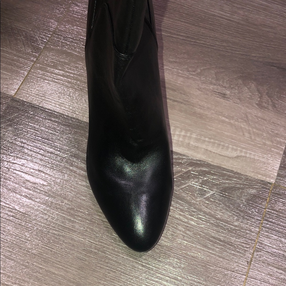 Guess Riselan Pull on Knee / Over the Knee Black Leather Boots New - Picture 7 of 11
